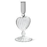 Heart Taper Holder Clear
