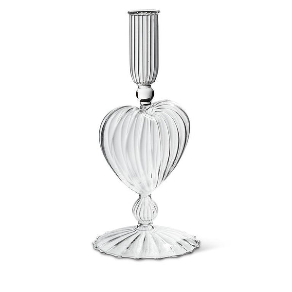 Heart Taper Holder Clear