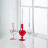 Heart Taper Holder Clear