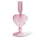 Heart Taper Holder Pink