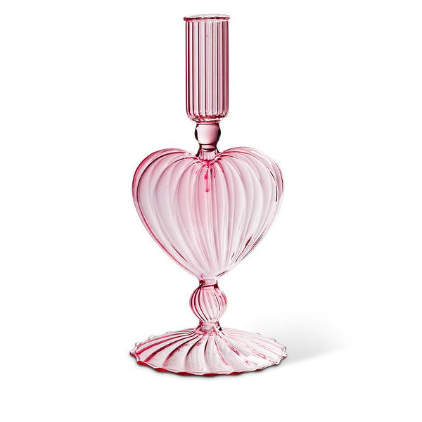 Heart Taper Holder Pink