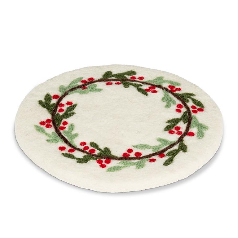 Mistletoe & Berries Trivet