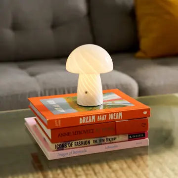 Portable Mini Glass Mushroom Lamp