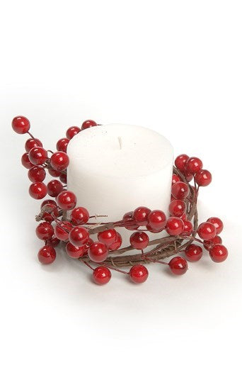CANDLE RING BERRY RED 3X4