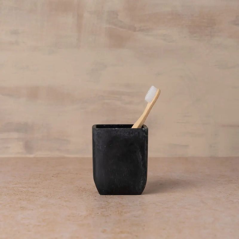 Flow Resin Toothbrush Holder | Ash Black