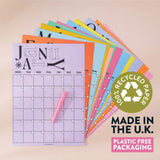 Monthly Undated A3 Wall Planner | 12 Pages | Playful Type