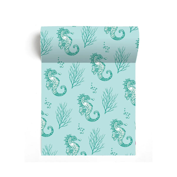Seahorse turquoise - Paviot Napkin Roll