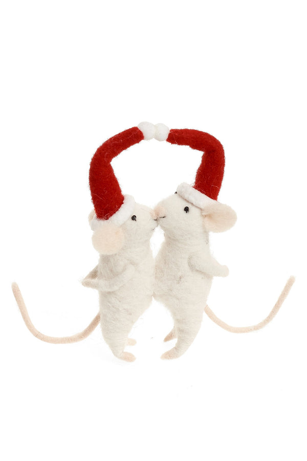 Kissing Mouse Ornament