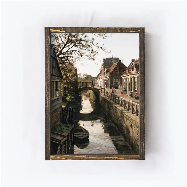 Vintage Dutch Windmill Wall 25x19"