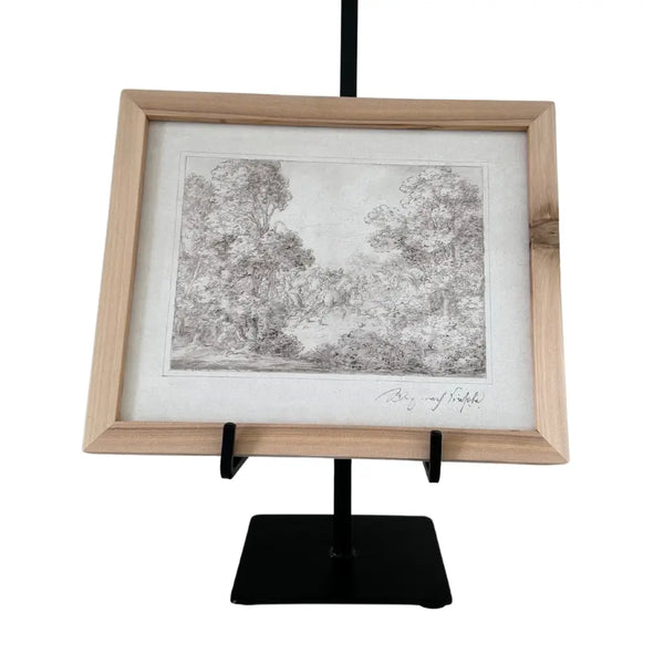 Picture Easel Stand Dual Arm Black Iron