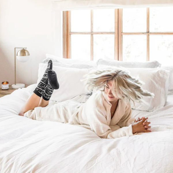 Print Alpaca Socks Grey