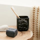 Flow Resin Toothbrush Holder | Ash Black