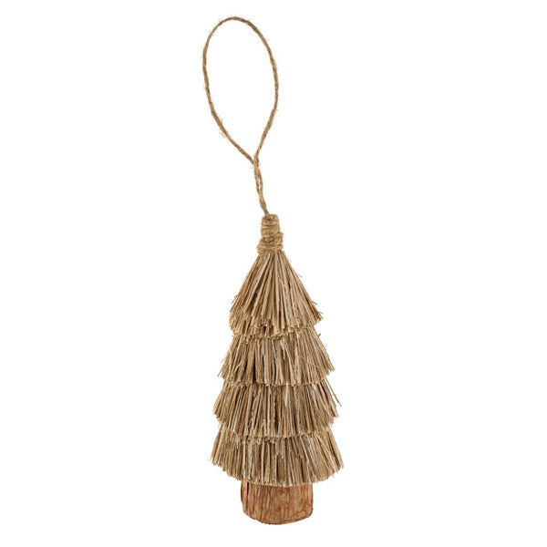 Natural Straw Tree Ornament L