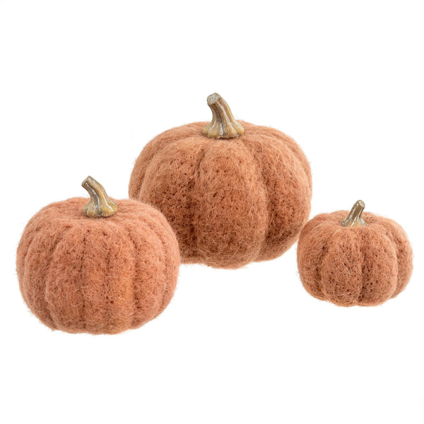 Felt Terracotta Pumpkin L