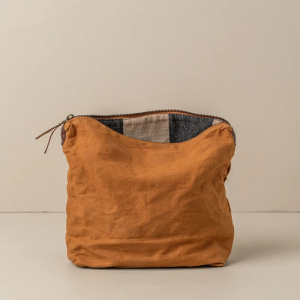 Journey Makeup Canvas Bag | Terracotta