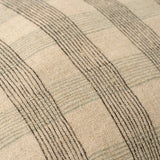 20x20 Block Print Plaid Linen Pillow, Blue