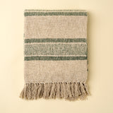 Tulum Striped Throw, Green