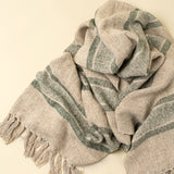 Tulum Striped Throw, Green