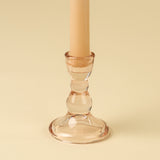 Callista Glass Candleholder S, Blush
