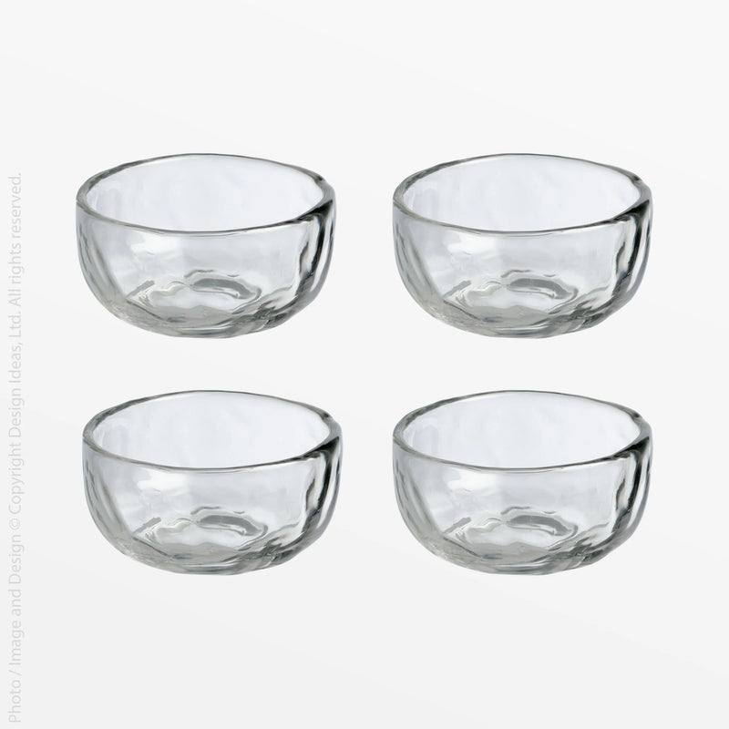 Small Hand Kneaded Glass Sauce Bowl