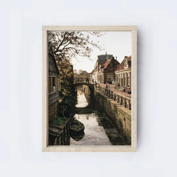 Vintage Dutch Windmill Wall Art 8.5x7"