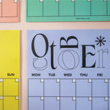 Monthly Undated A3 Wall Planner | 12 Pages | Playful Type