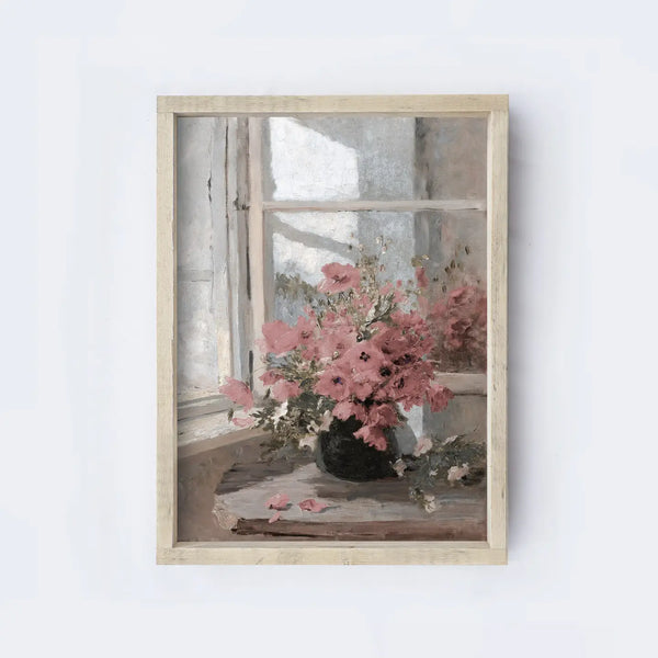 Vintage Flower Wood Sign8.5x7