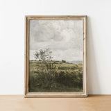 Field View Vintage Art Print 8x10" with Frame