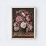Vintage Floral Painting 12x9"