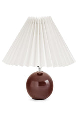 Ceramic Pleated Table Lamp – Dark Brown