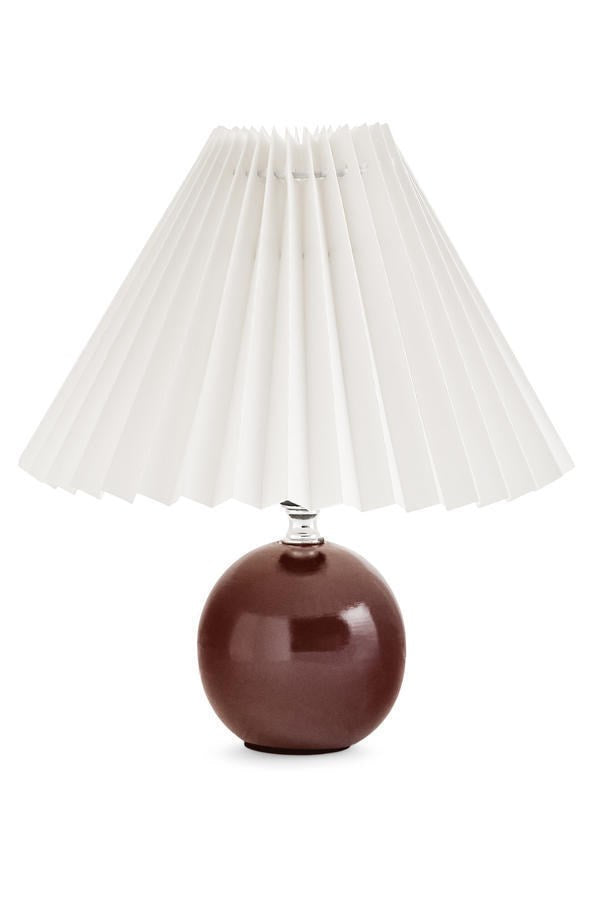 Ceramic Pleated Table Lamp – Bordeaux