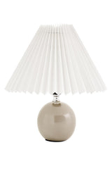 Ceramic Pleated Table Lamp – Taupe