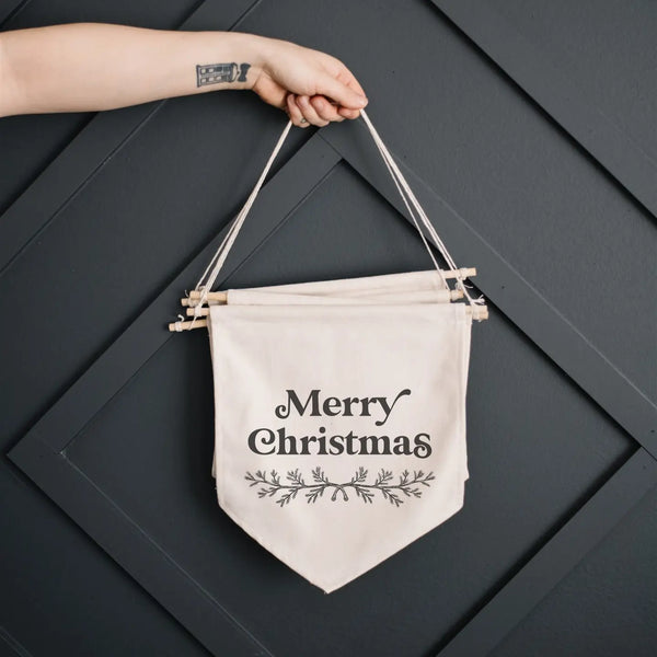 Merry Christmas Canvas Banner