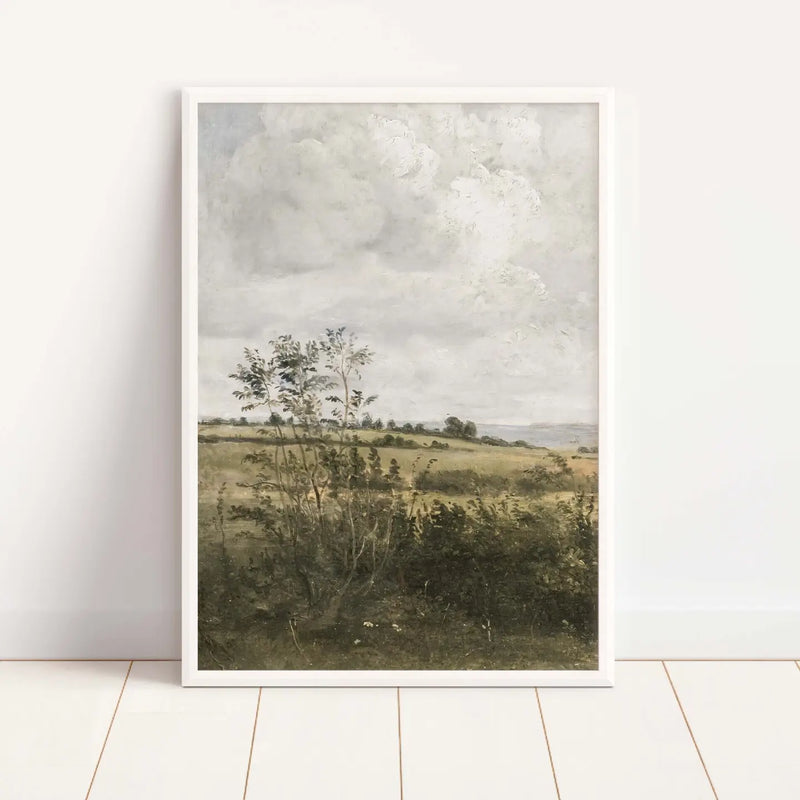 Field View Vintage Art Print 8x10" with Frame