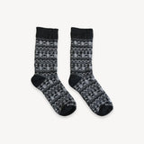 Alpaca Socks Thick Print - Grey Mosaic - S/M