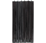 Solid Dinner Candle x6 Jet Black