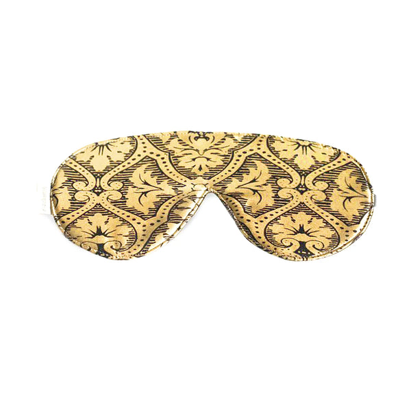 Black Gold Damask Sleep Mask