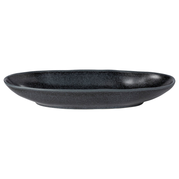 Livia Matte Black Oval platter