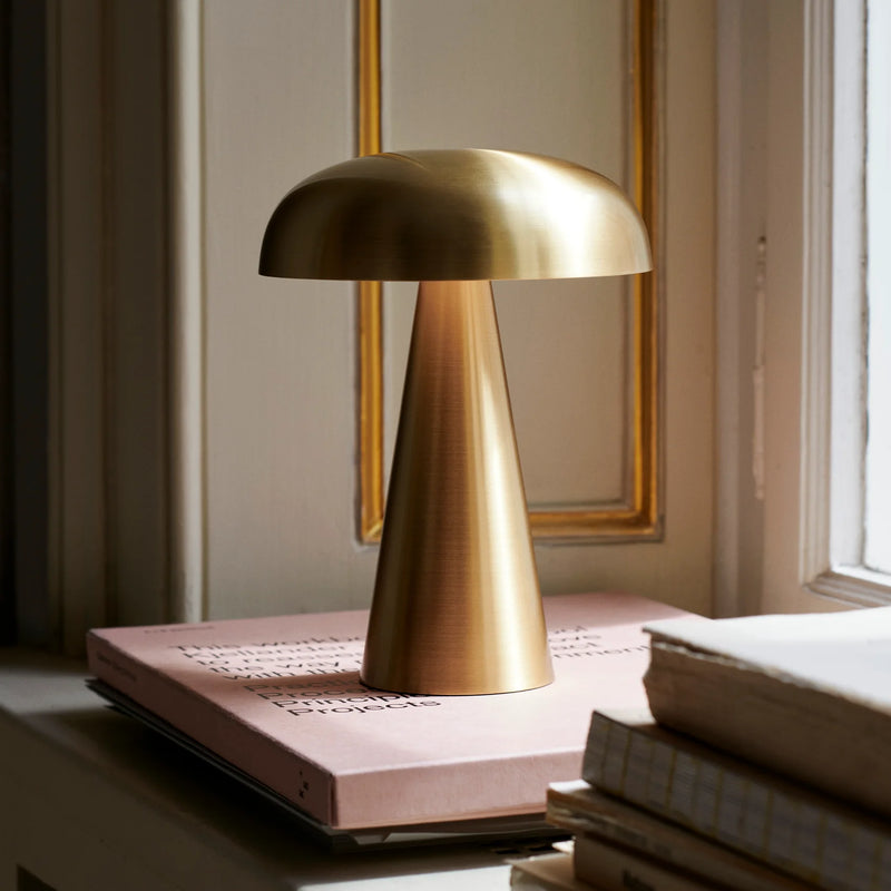 Metallic Mushroom LED Table Light Gold