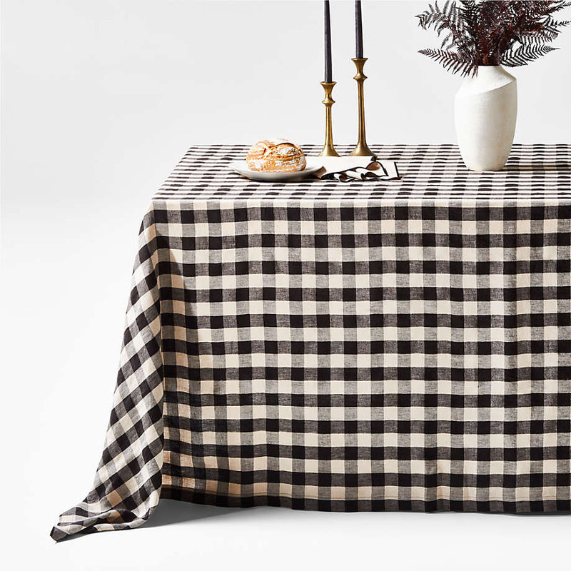 Somerset Gingham Tablecloth, Olive