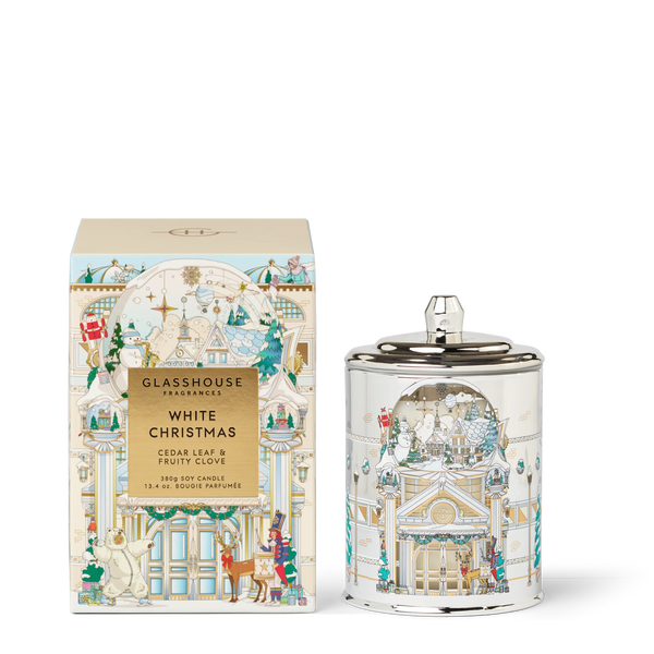 White Christmas Candle