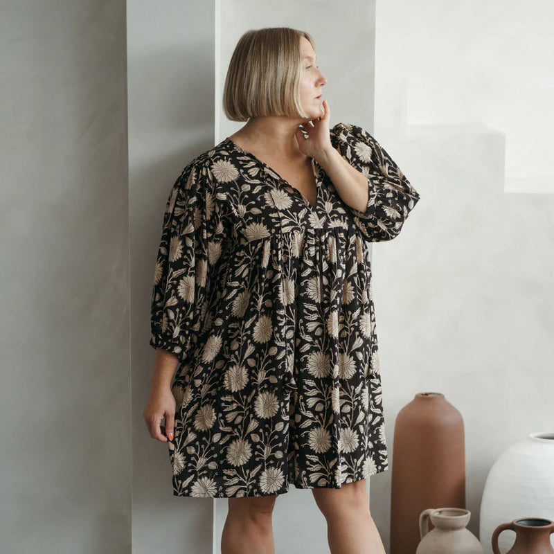 Mira Mini Dress - Night Flower -
