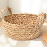 Water Hyacinth Round Gift Basket