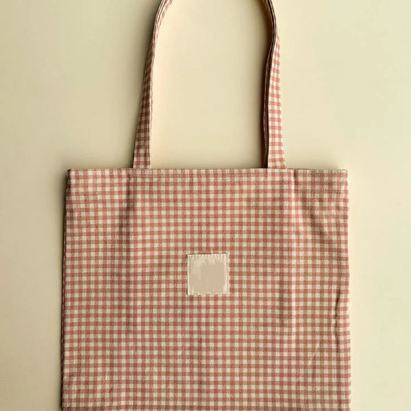 Café Plaid E Tote Bag