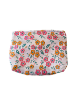 Zip Pouch, Vintage Pink flower