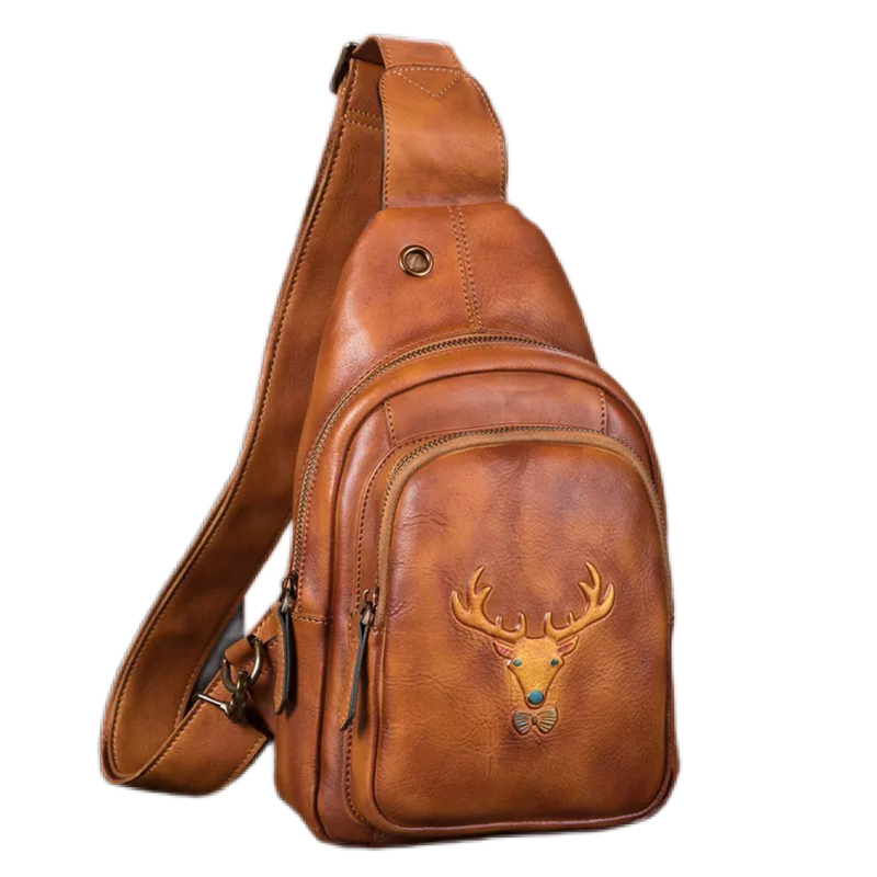 Sling & Belt Bag with Cow Head Design