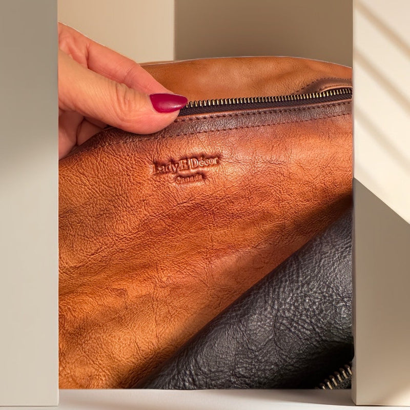 Sling Leather Bag with Cow Head