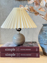 Ceramic Pleated Table Lamp – Taupe