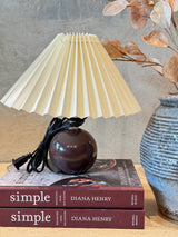 Ceramic Pleated Table Lamp – Taupe