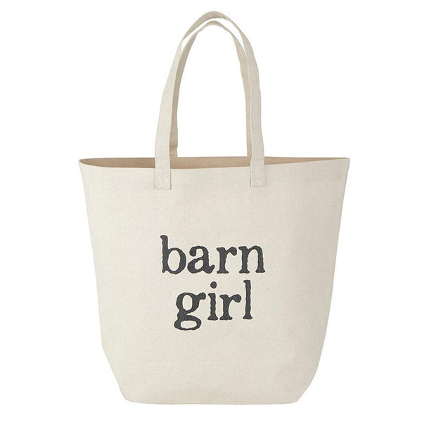 Face to Face Large Canvas Storage Tote - Barn Girl